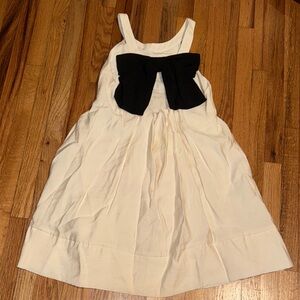 Zara Cream Dress with Black Bow
